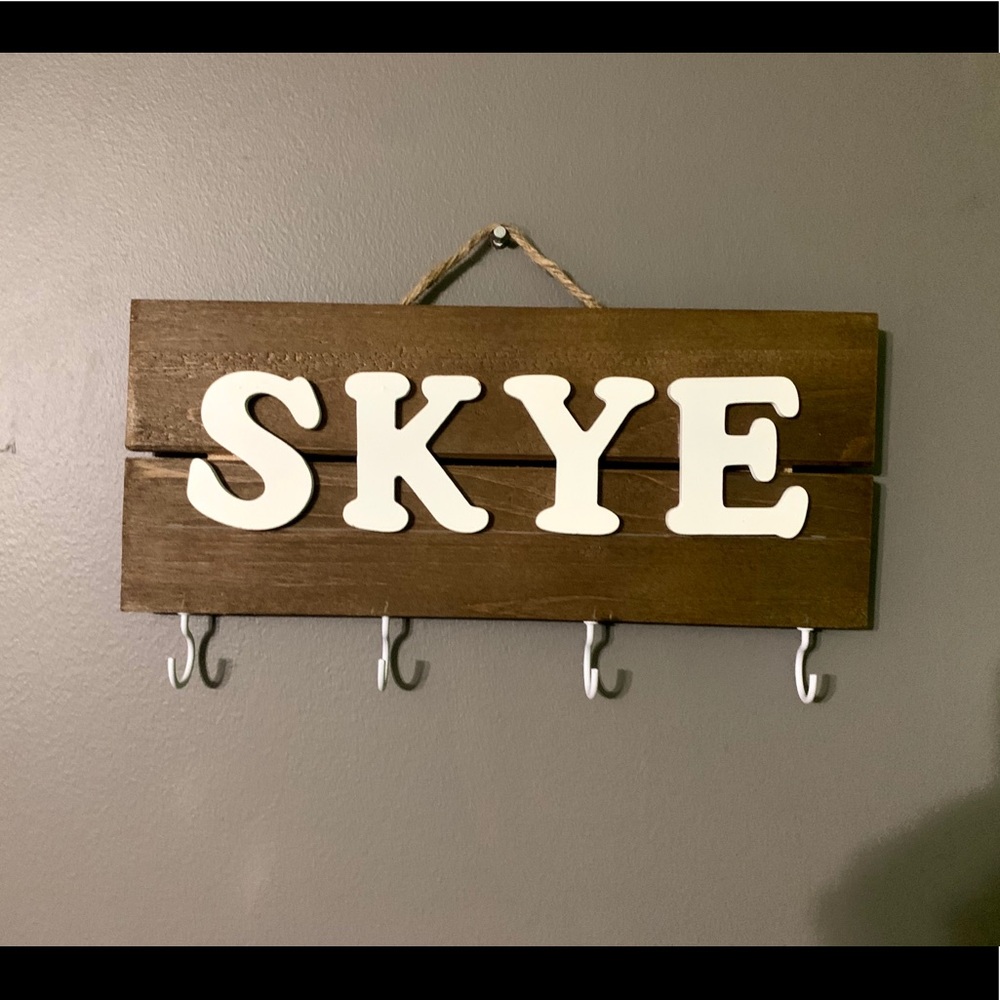 Personalized name Pet Leash/Collar Holder